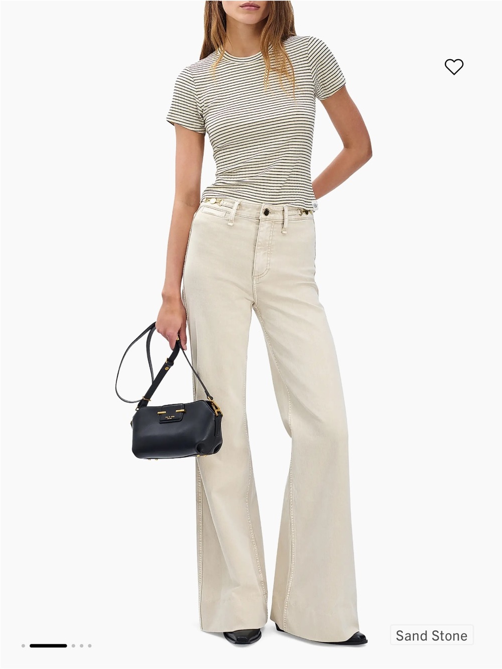 rag & bone Sandstone High-Waist Wide-Leg Jeans